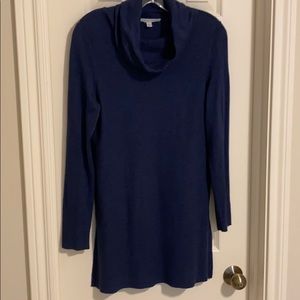 Adrienne Vittadini Blue Cowl Neck Sweater Small